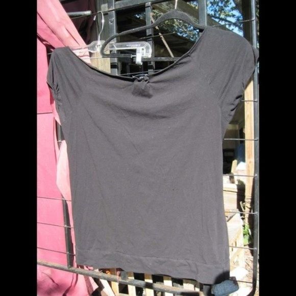 Caren Sport Solid Black Shirt Blouse Top Preowned Holes 2X 3XL ? No Tag Freebie - Picture 3 of 10
